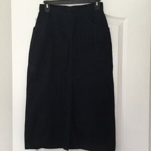 Corduroy Classic Navy Women's Straight Skirt